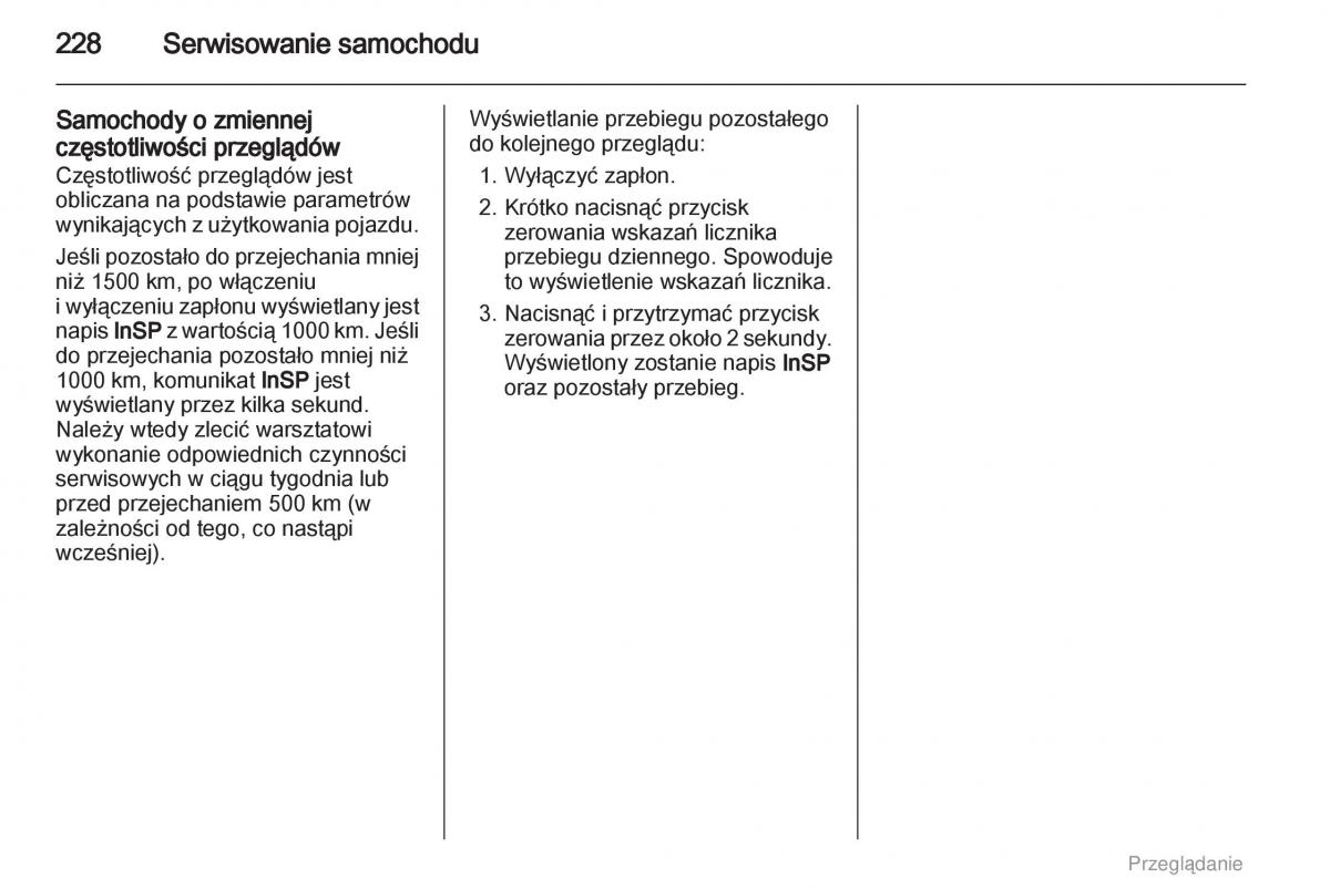 manual  Opel Astra H III 3 instrukcja / page 228