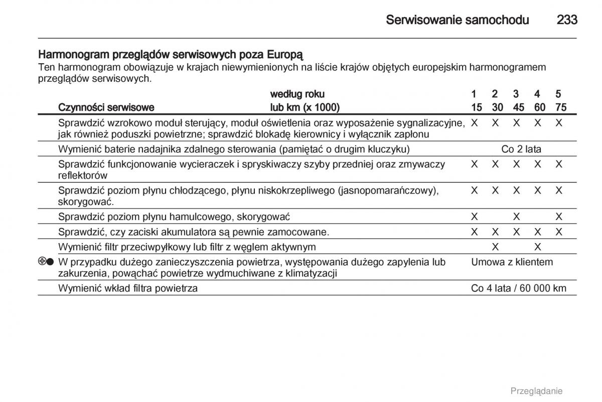 manual  Opel Astra H III 3 instrukcja / page 233