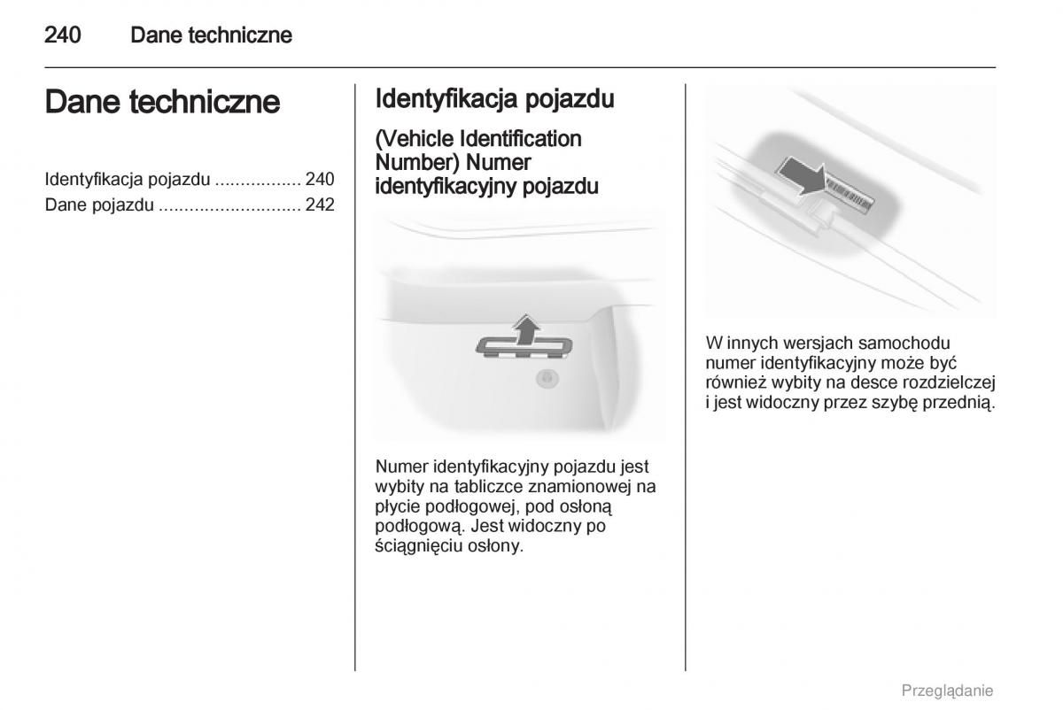 manual  Opel Astra H III 3 instrukcja / page 240