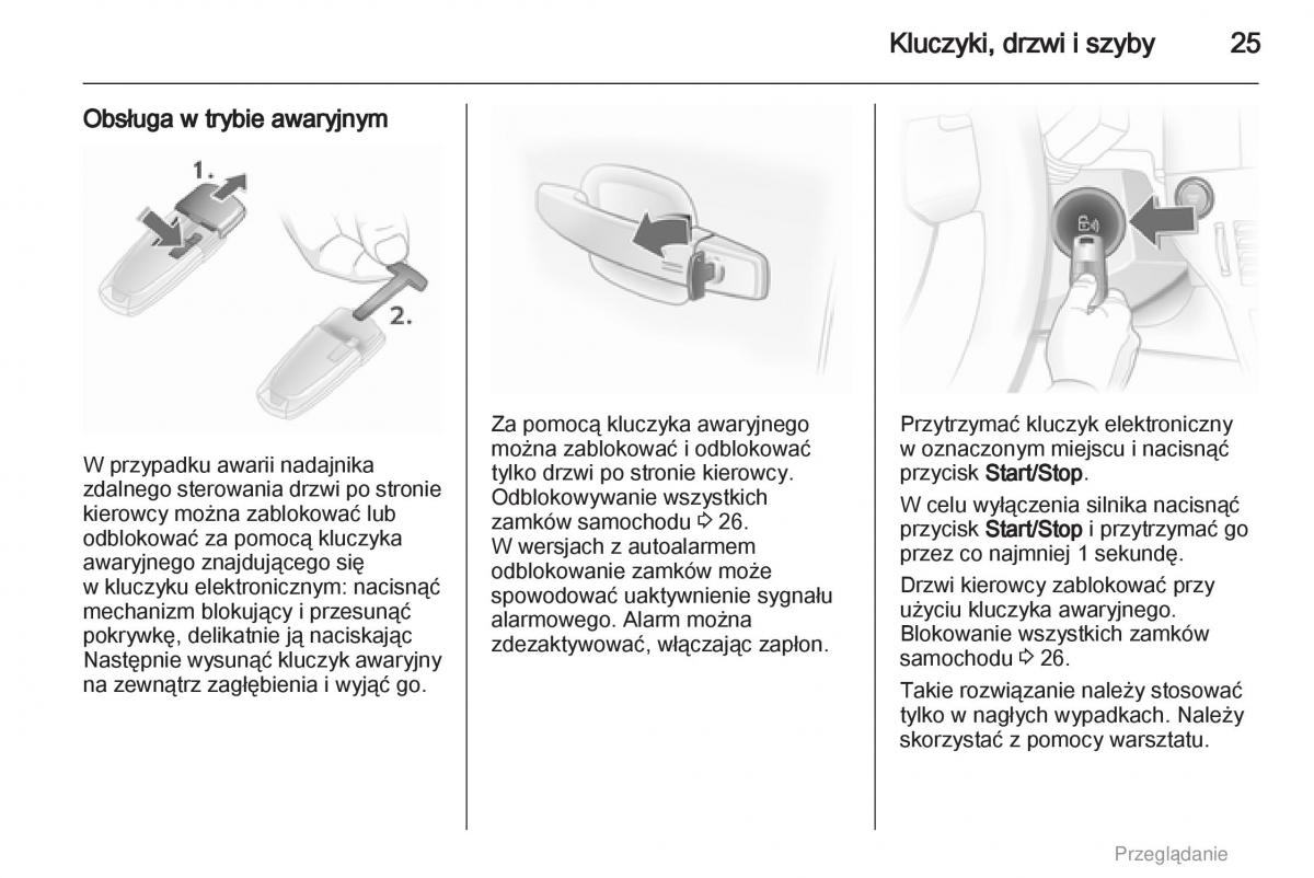 Opel Astra H III 3 instrukcja obslugi / page 25