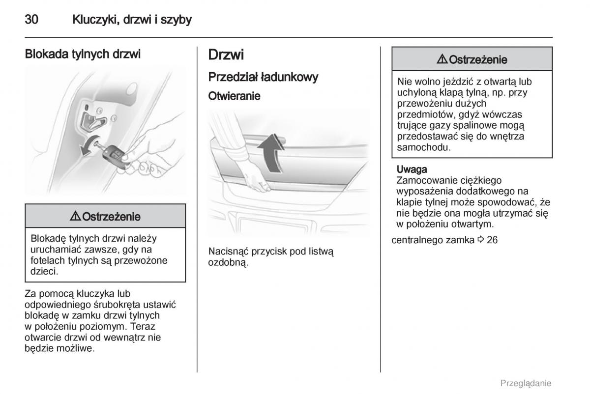 manual  Opel Astra H III 3 instrukcja / page 30