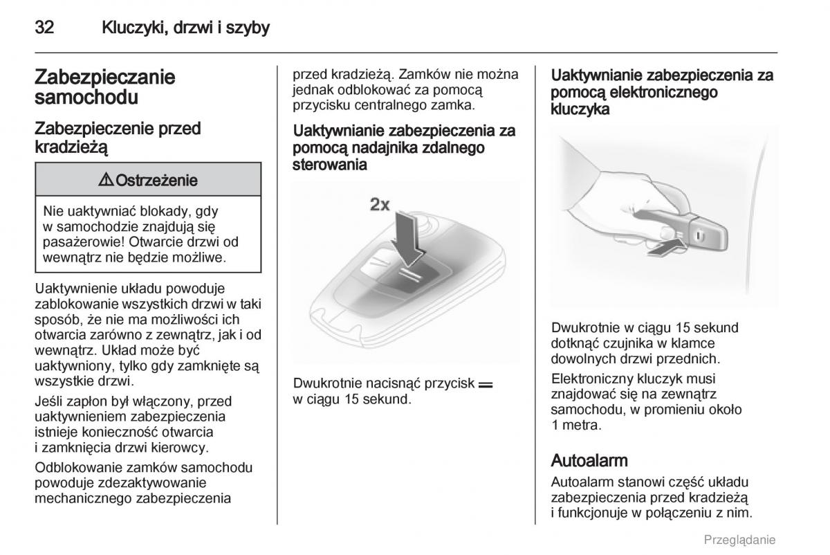 manual  Opel Astra H III 3 instrukcja / page 32