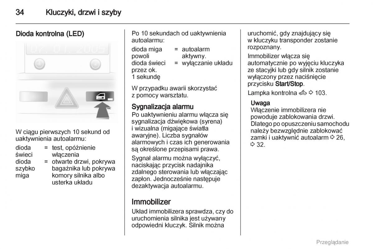 Opel Astra H III 3 instrukcja obslugi / page 34