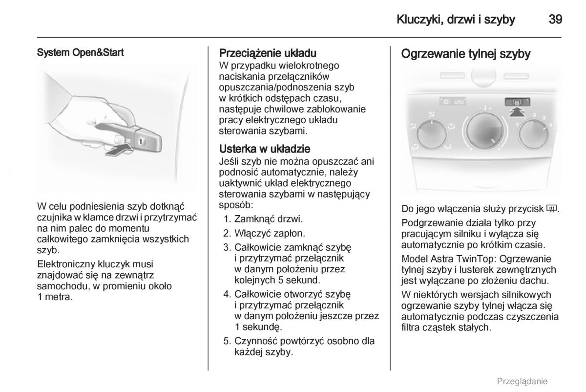 manual  Opel Astra H III 3 instrukcja / page 39