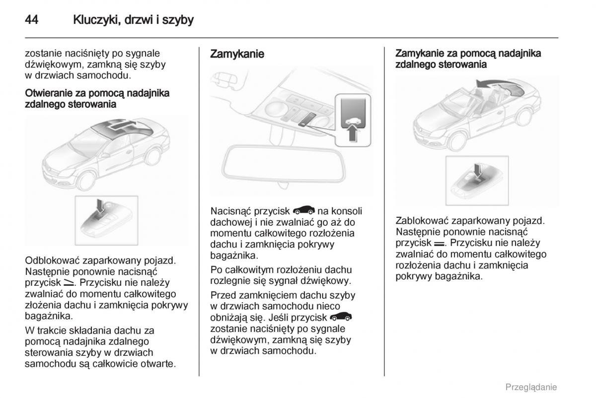 manual  Opel Astra H III 3 instrukcja / page 44