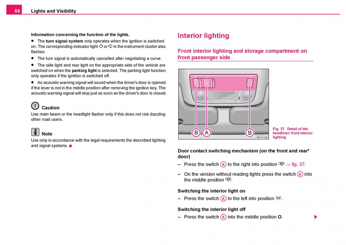 Skoda Fabia I 1 owners manual / page 59