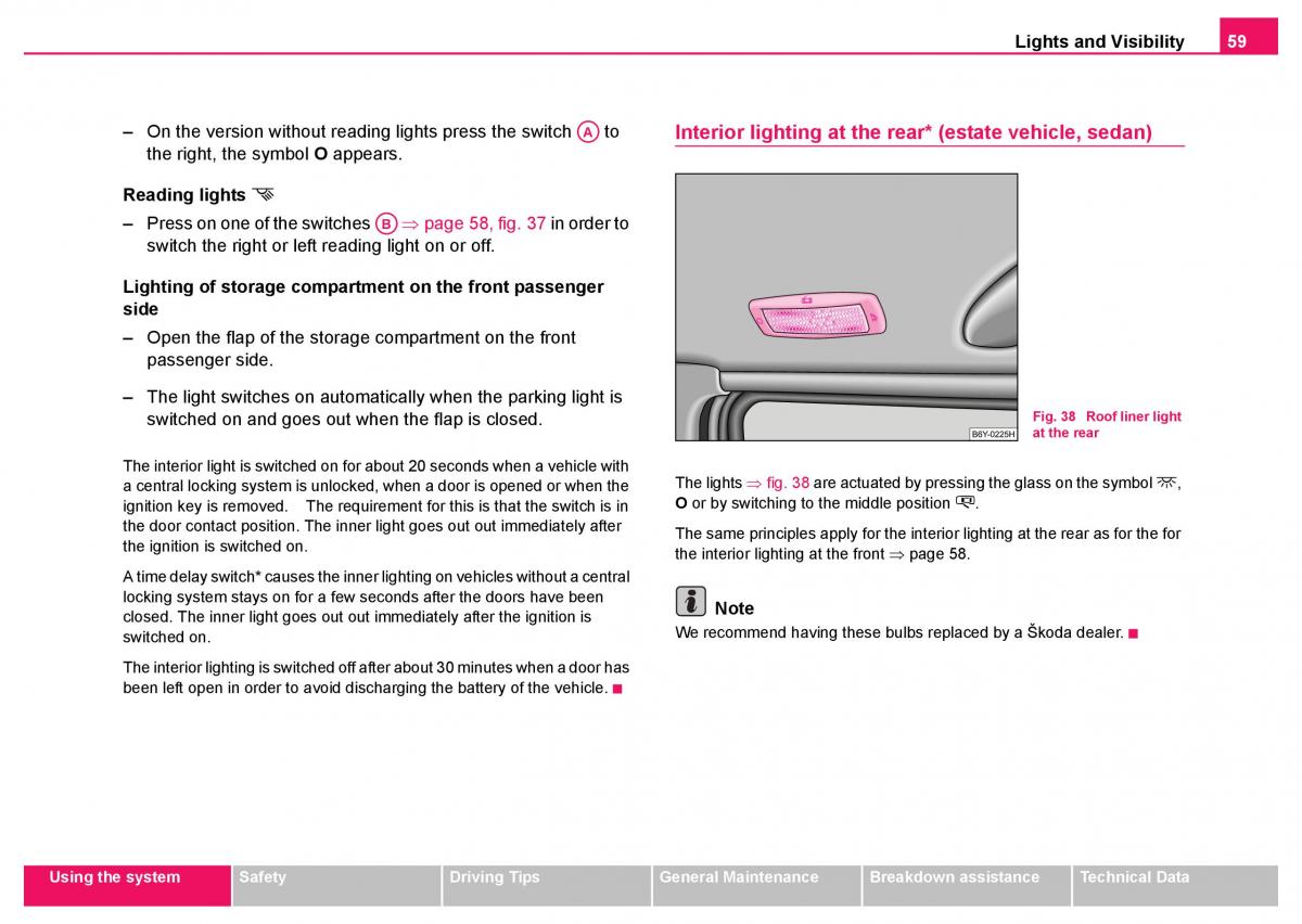 Skoda Fabia I 1 owners manual / page 60