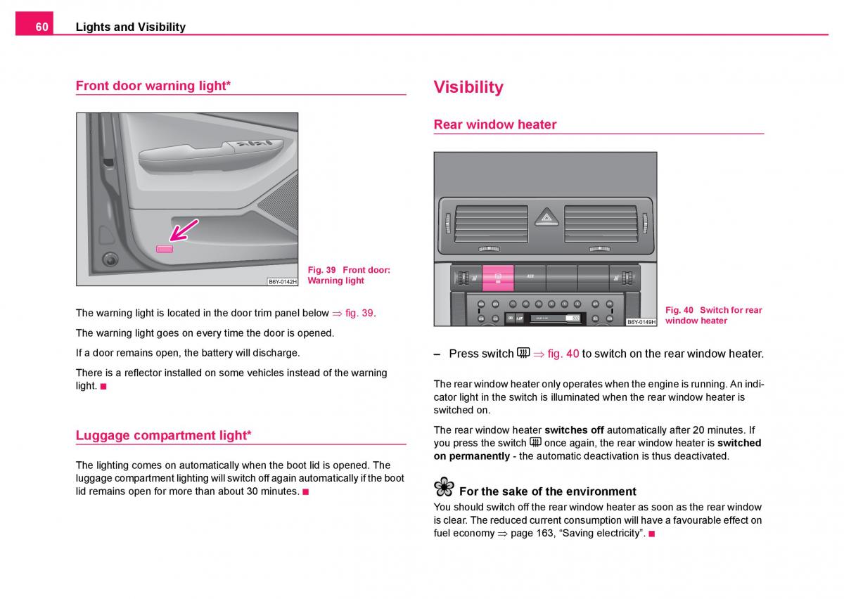 Skoda Fabia I 1 owners manual / page 61