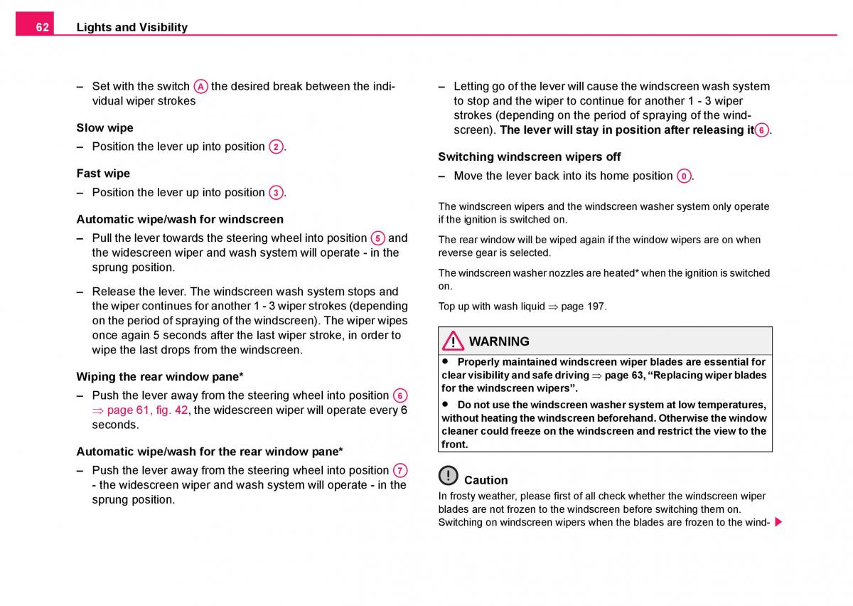 Skoda Fabia I 1 owners manual / page 63