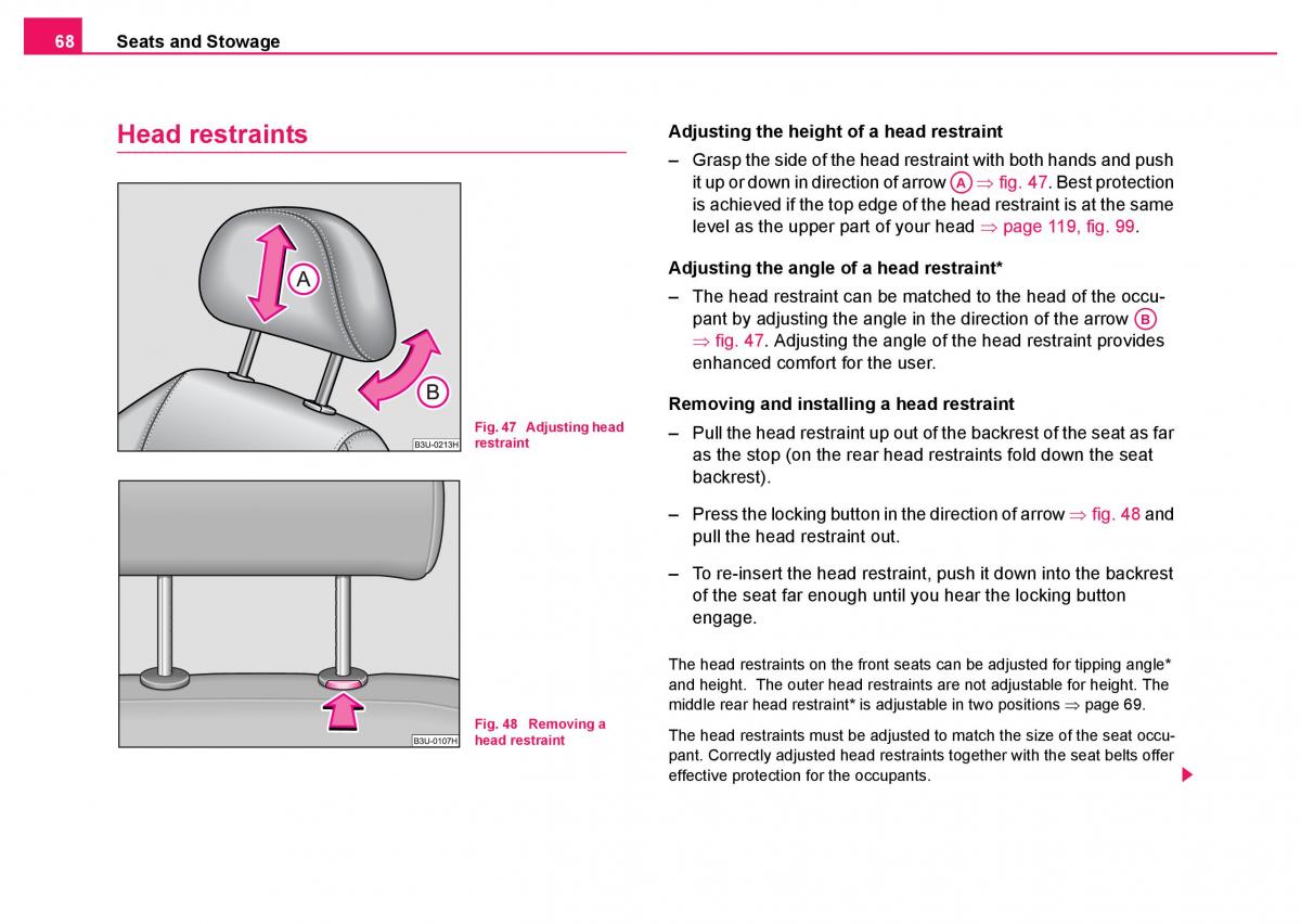 Skoda Fabia I 1 owners manual / page 69