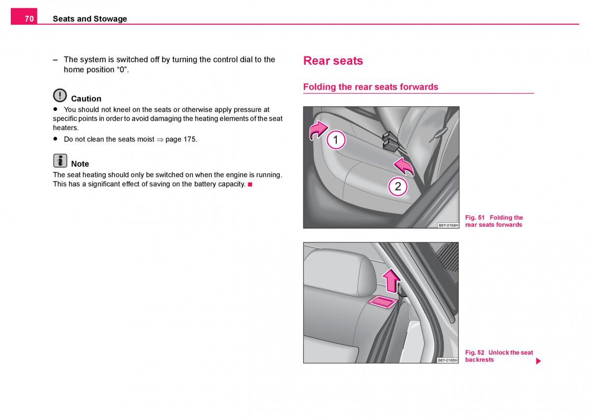 Skoda Fabia I 1 owners manual / page 71