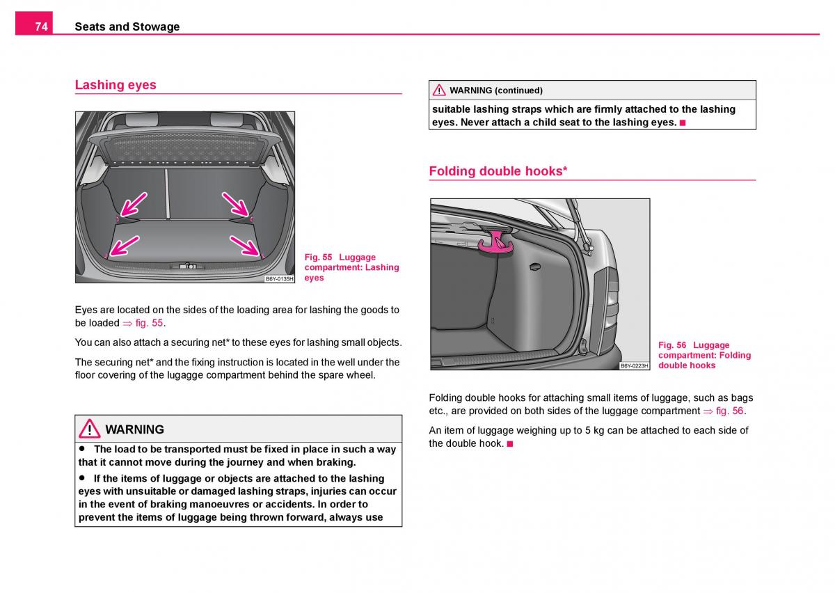 Skoda Fabia I 1 owners manual / page 75