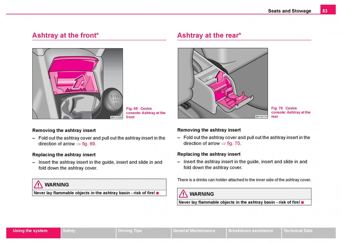 Skoda Fabia I 1 owners manual / page 84