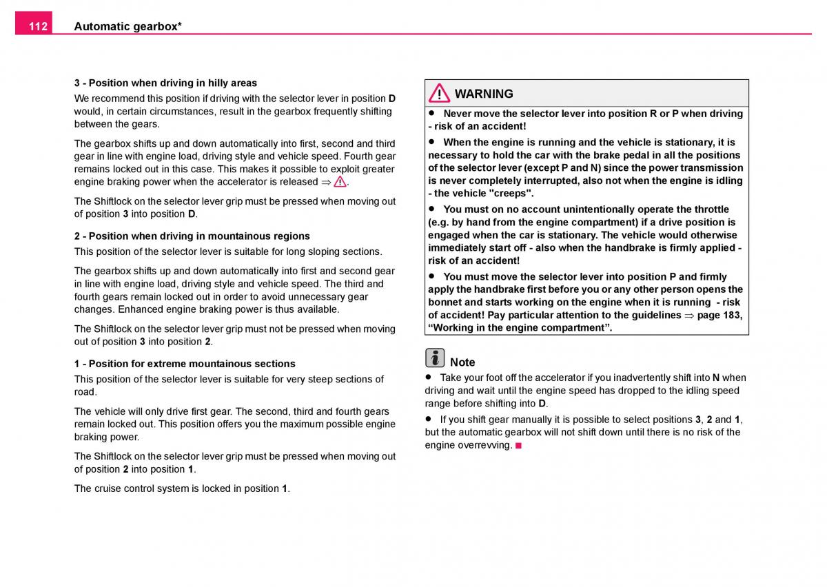 Skoda Fabia I 1 owners manual / page 113