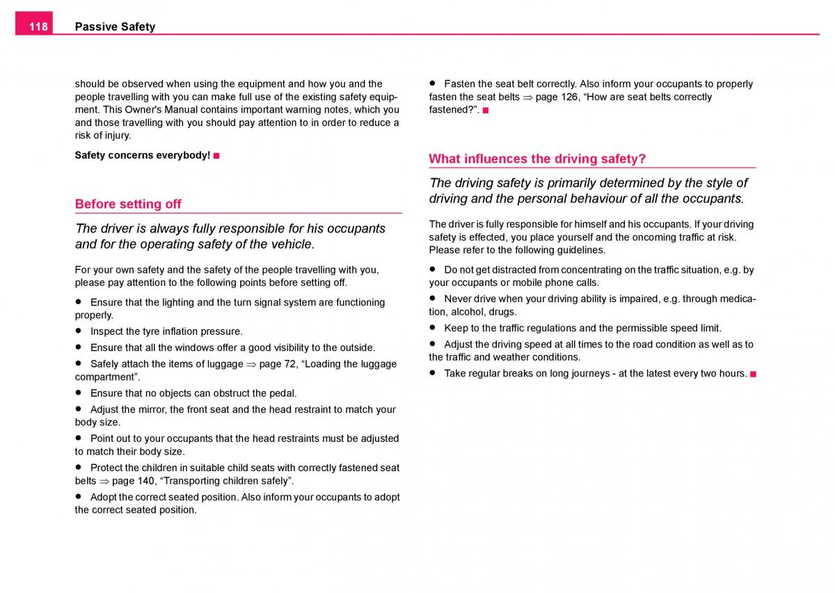 Skoda Fabia I 1 owners manual / page 119