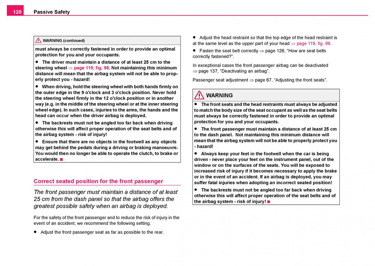 Skoda Fabia I 1 owners manual / page 121