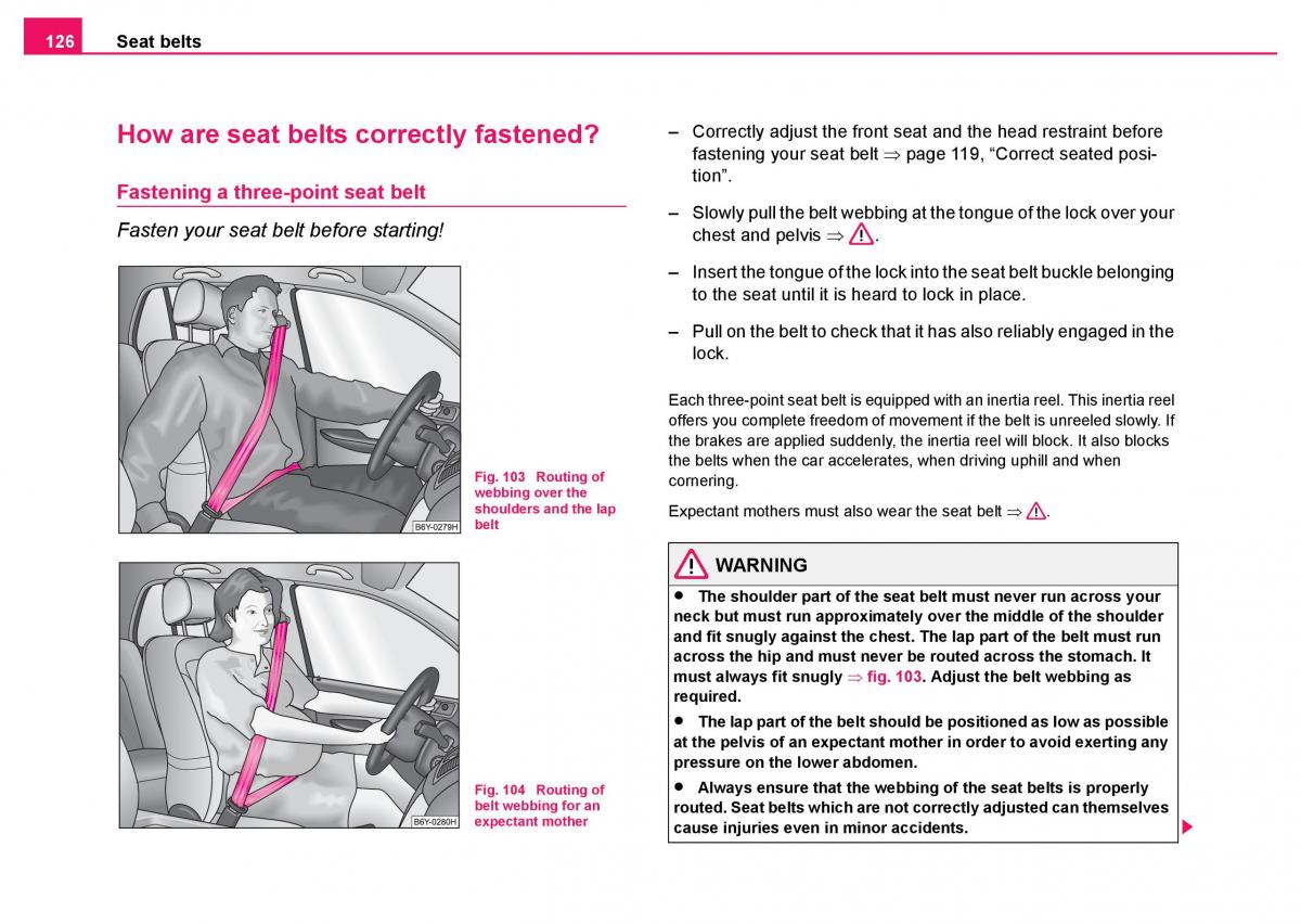 Skoda Fabia I 1 owners manual / page 127