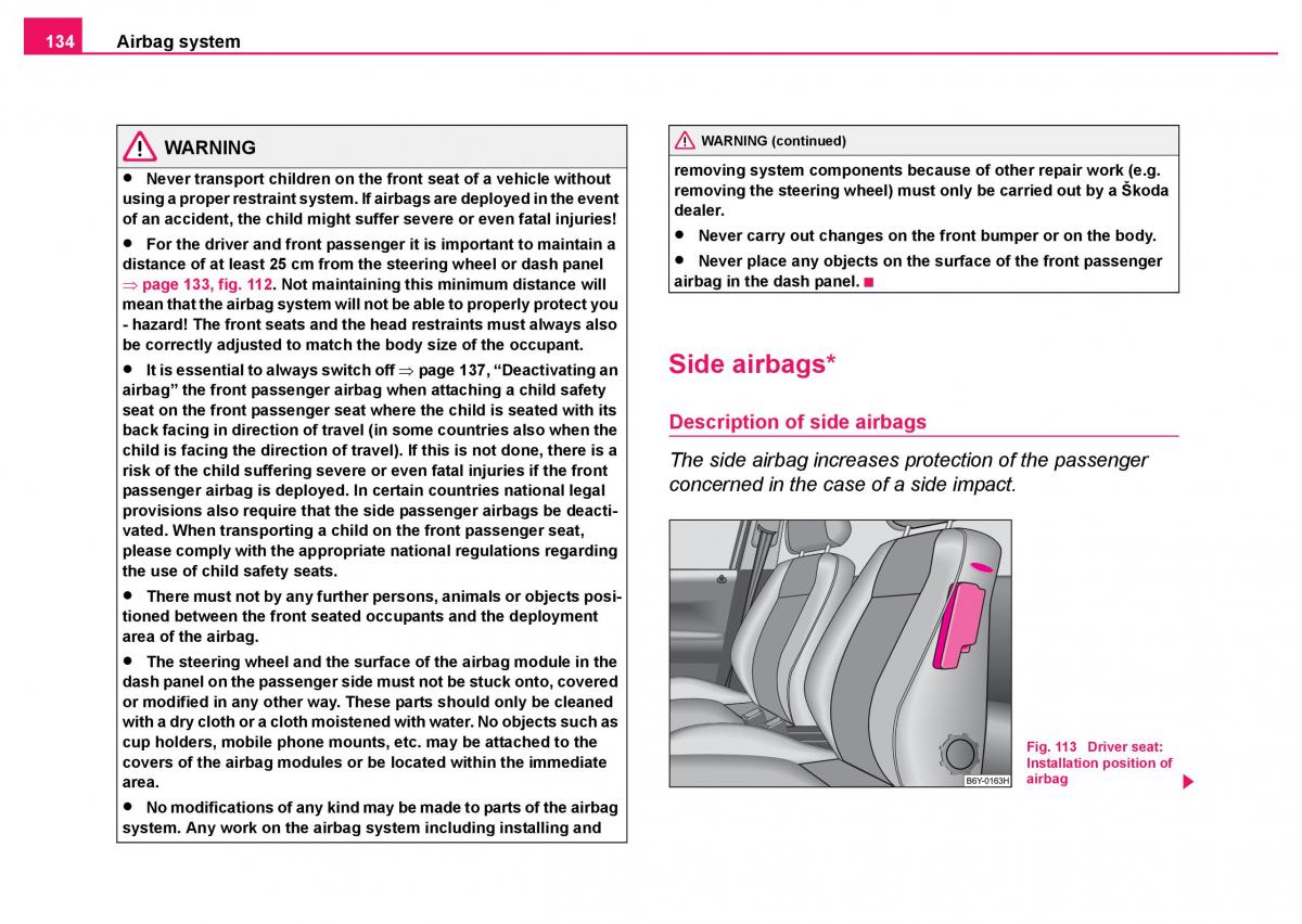 Skoda Fabia I 1 owners manual / page 135