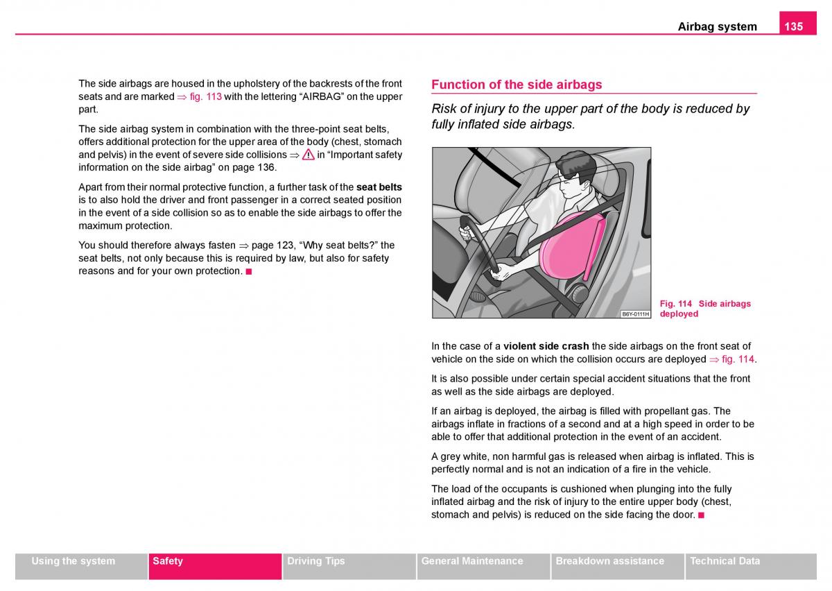 Skoda Fabia I 1 owners manual / page 136