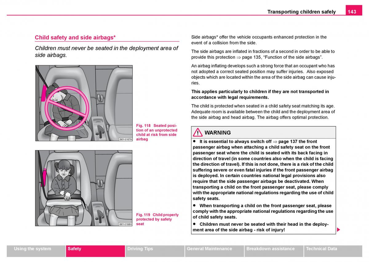 Skoda Fabia I 1 owners manual / page 144