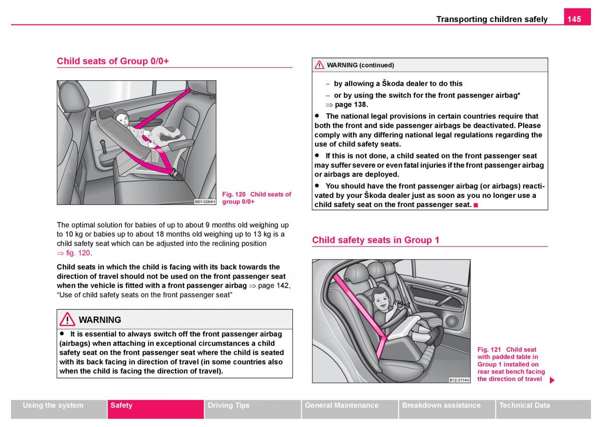 Skoda Fabia I 1 owners manual / page 146