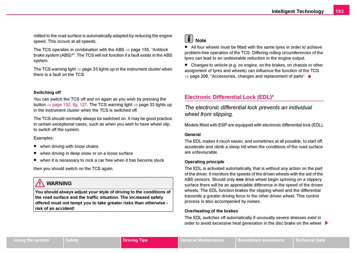 Skoda Fabia I 1 owners manual / page 154