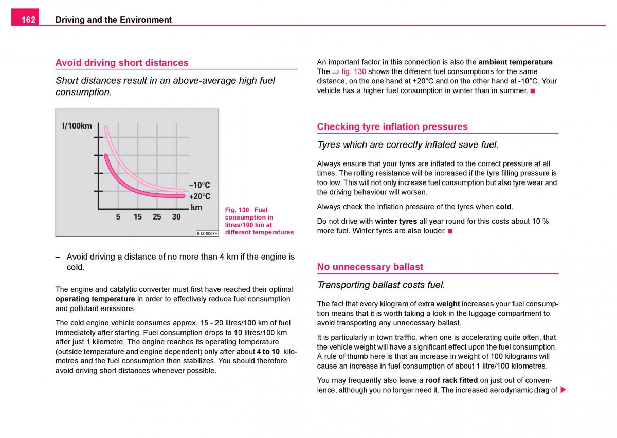 Skoda Fabia I 1 owners manual / page 163