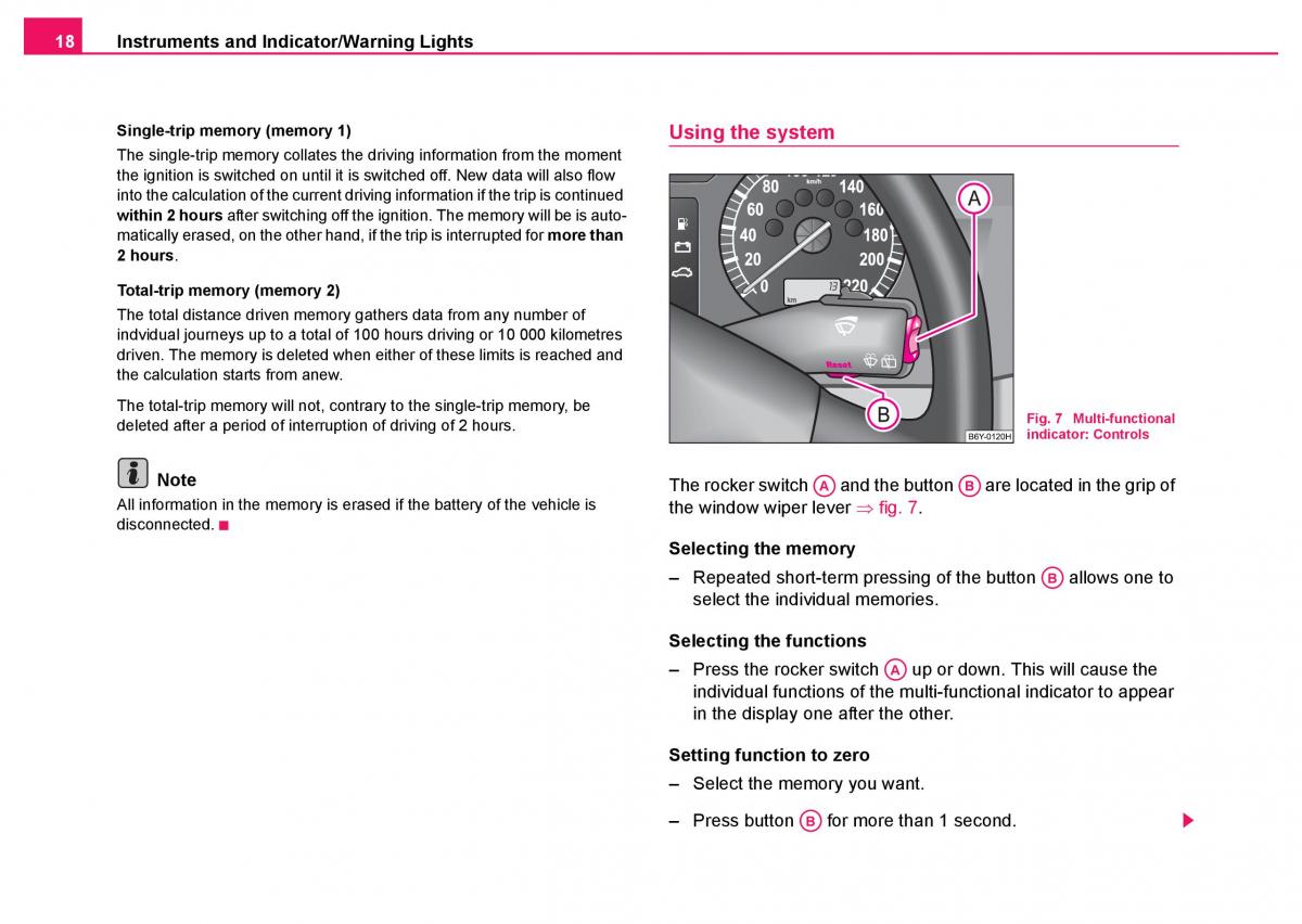 Skoda Fabia I 1 owners manual / page 19