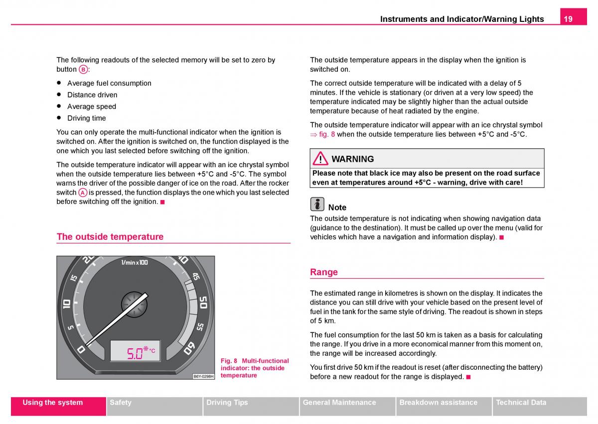 Skoda Fabia I 1 owners manual / page 20