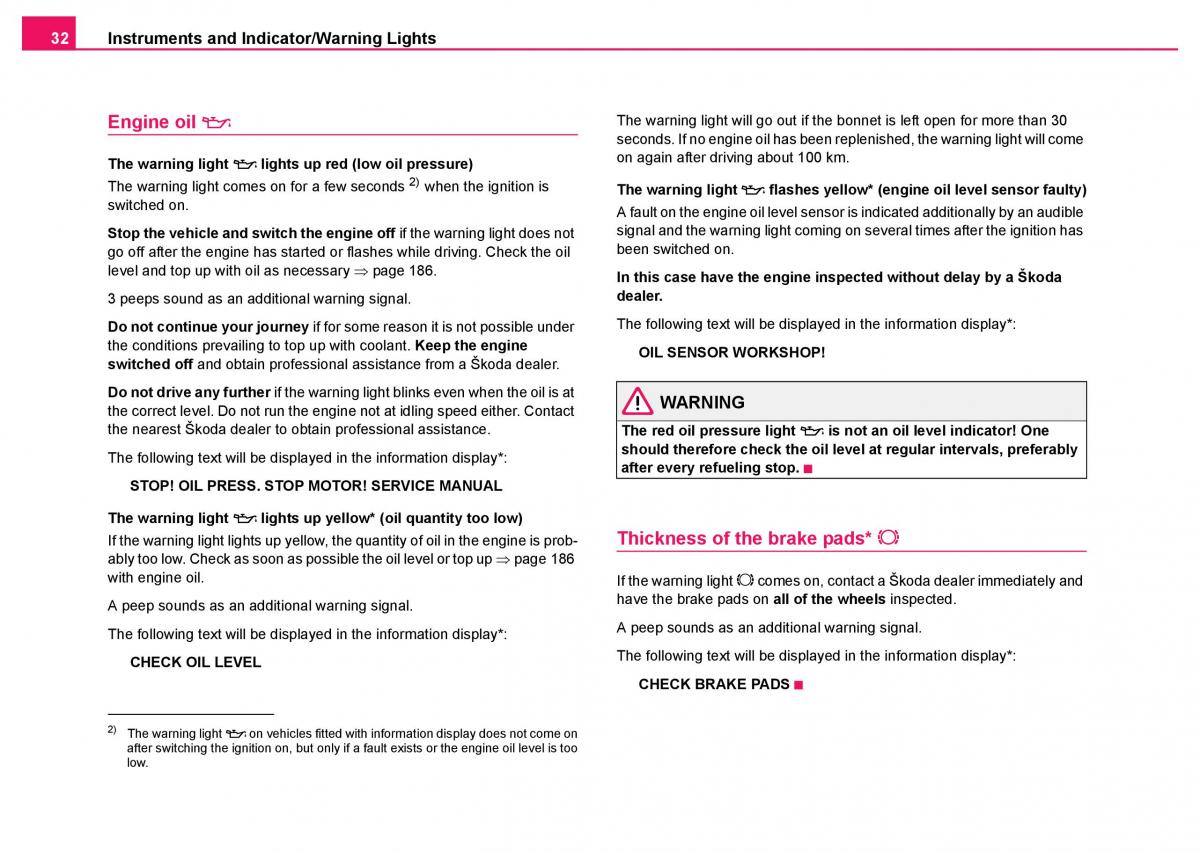 Skoda Fabia I 1 owners manual / page 33