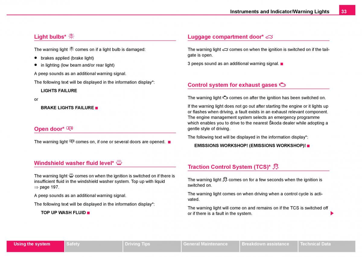 Skoda Fabia I 1 owners manual / page 34