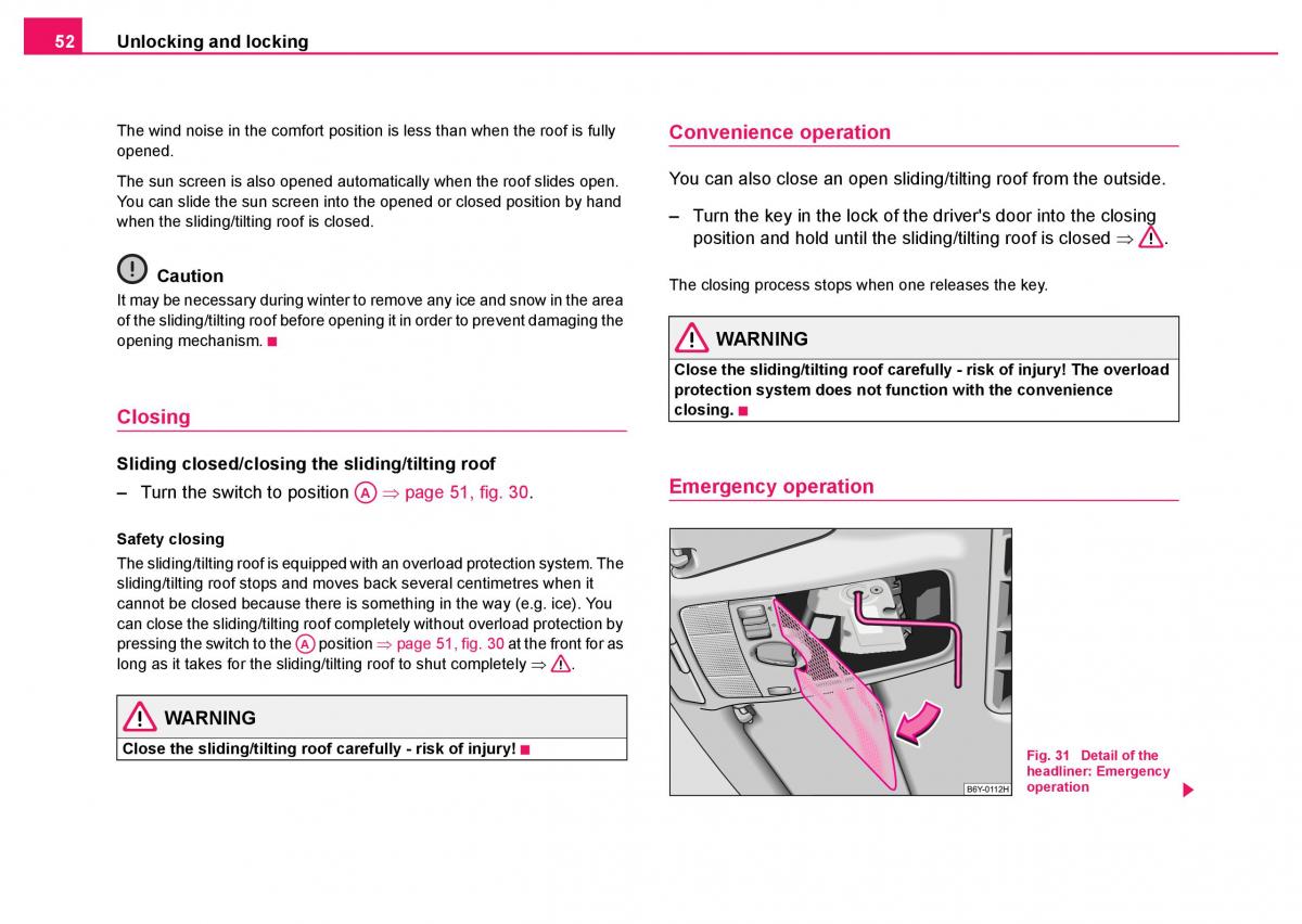 Skoda Fabia I 1 owners manual / page 53