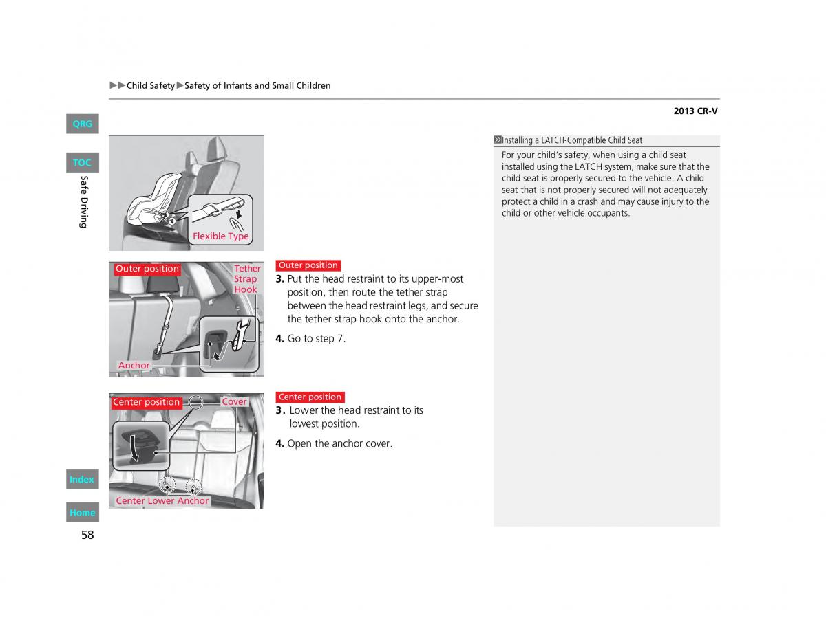 Honda CR V IV 4 owners manual / page 59