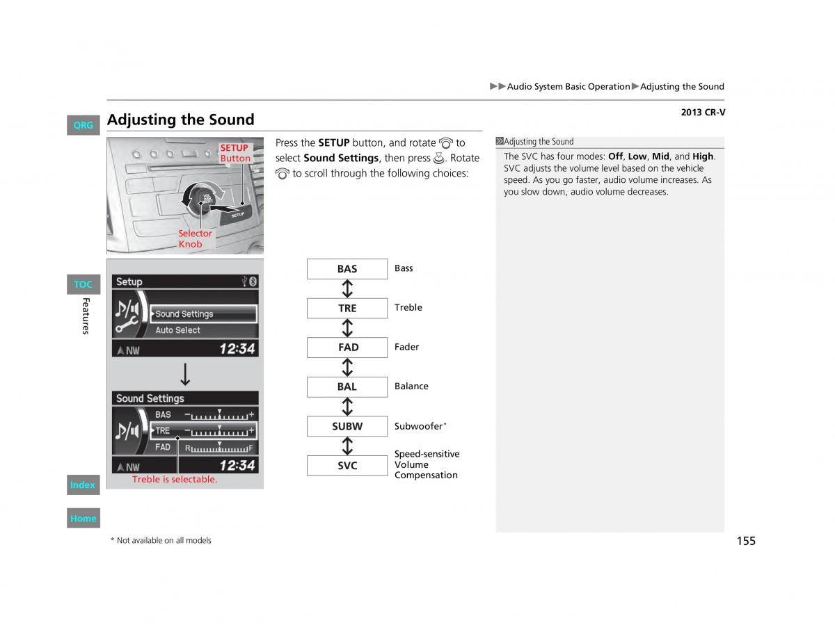 Honda CR V IV 4 owners manual / page 156