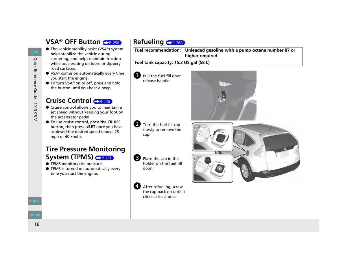 Honda CR V IV 4 owners manual / page 17