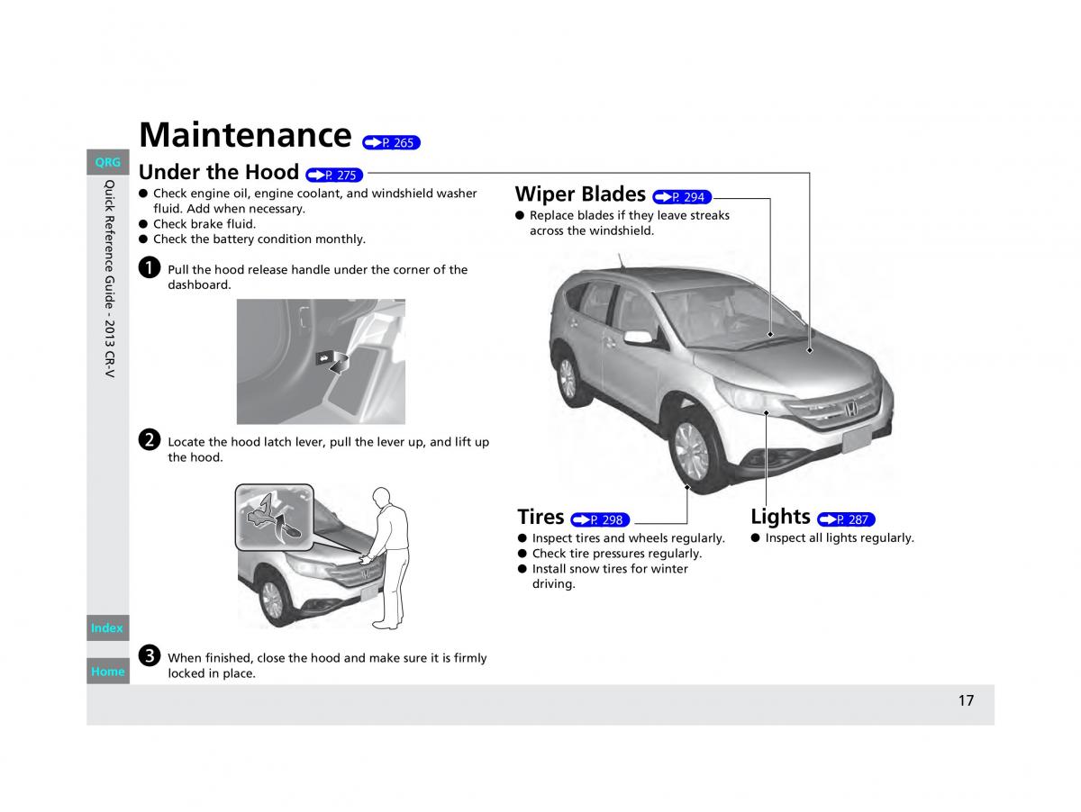 Honda CR V IV 4 owners manual / page 18