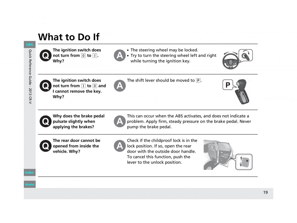 Honda CR V IV 4 owners manual / page 20