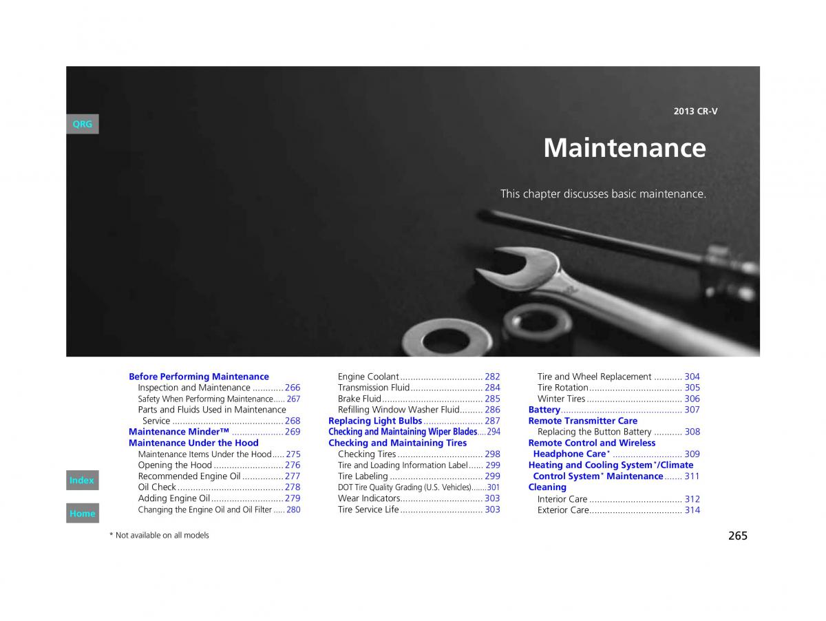 Honda CR V IV 4 owners manual / page 266