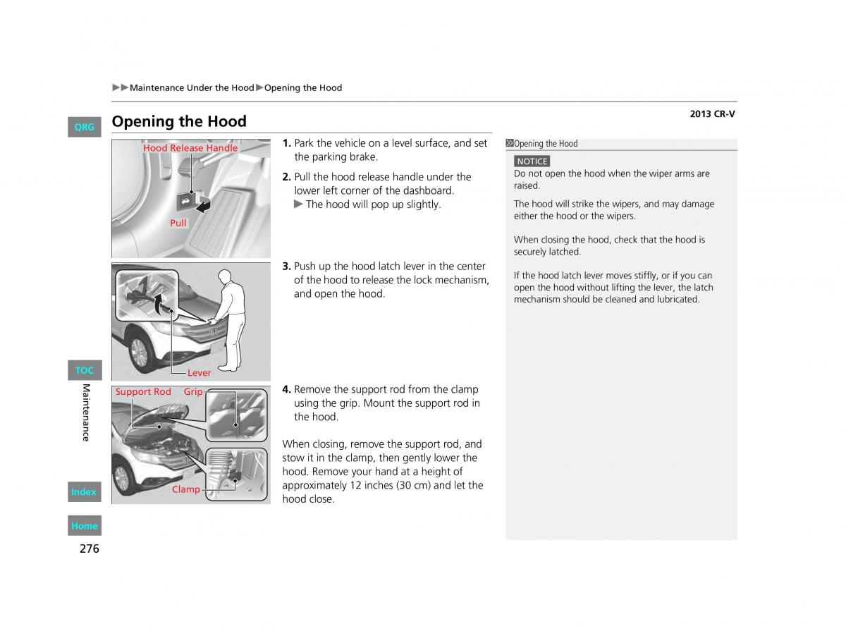 Honda CR V IV 4 owners manual / page 277