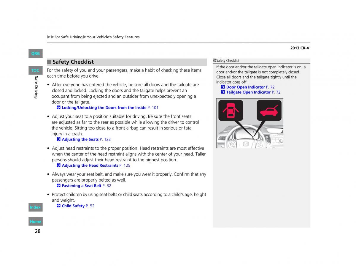 Honda CR V IV 4 owners manual / page 29