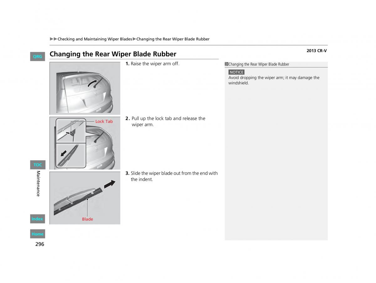 Honda CR V IV 4 owners manual / page 297