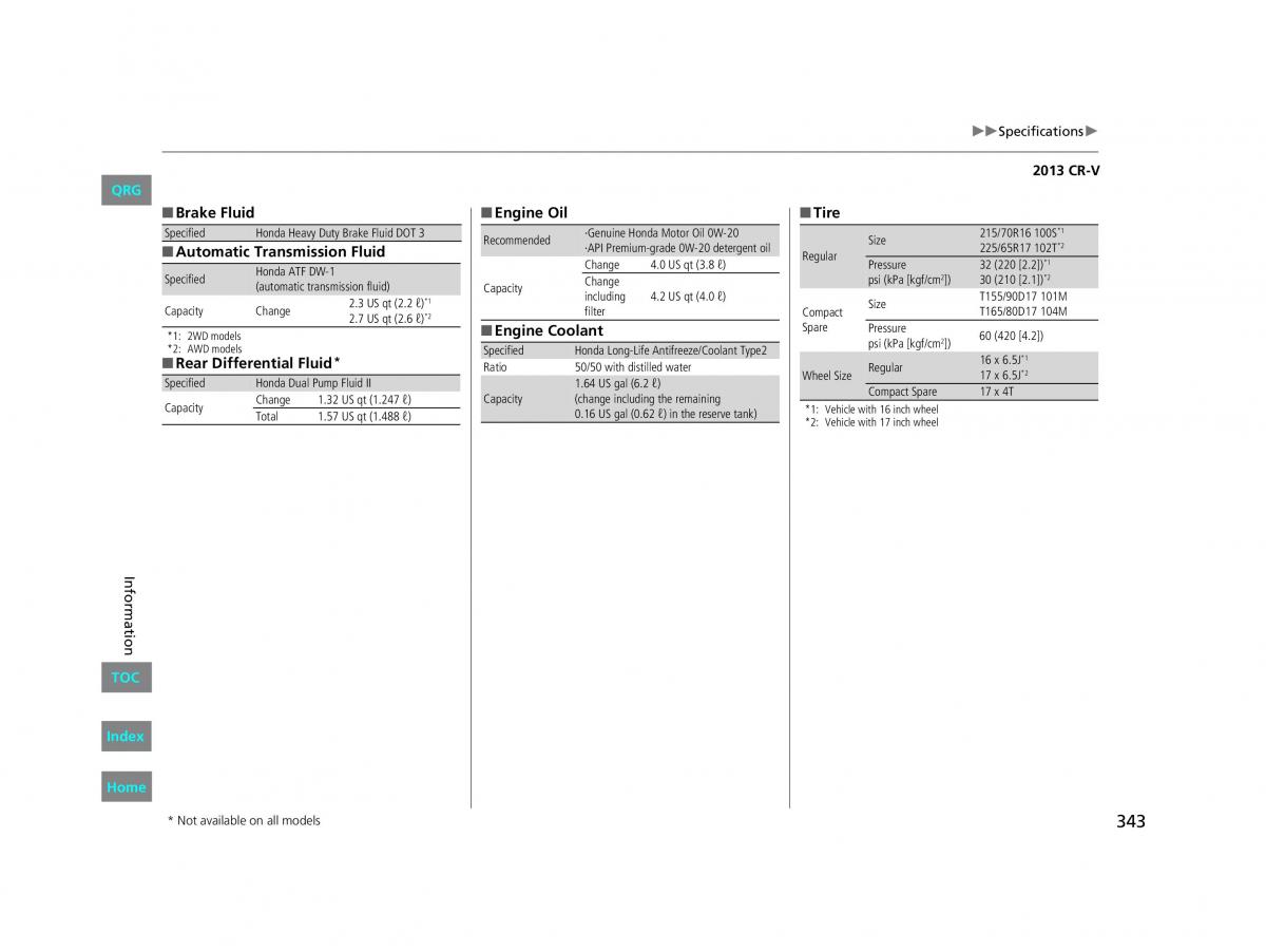 Honda CR V IV 4 owners manual / page 344