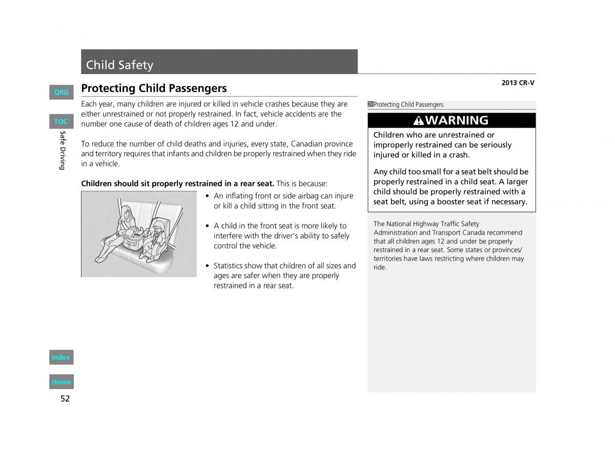 Honda CR V IV 4 owners manual / page 53