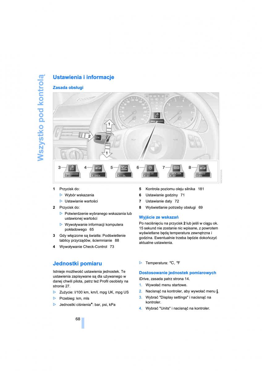 BMW 3 E90 owners manual / page 70