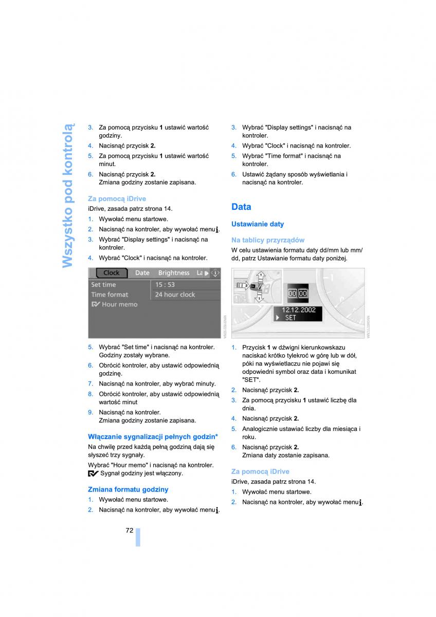 BMW 3 E90 owners manual / page 74