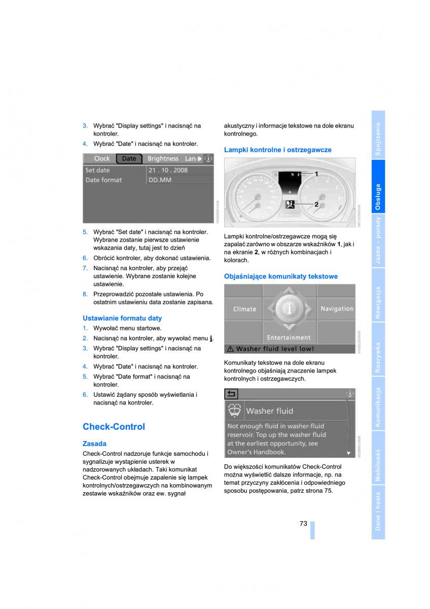 BMW 3 E90 owners manual / page 75