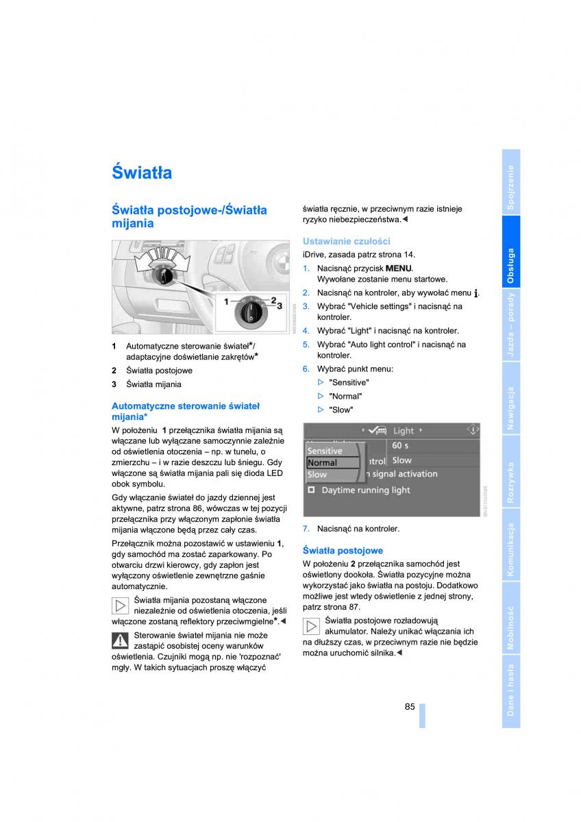 BMW 3 E90 owners manual / page 87