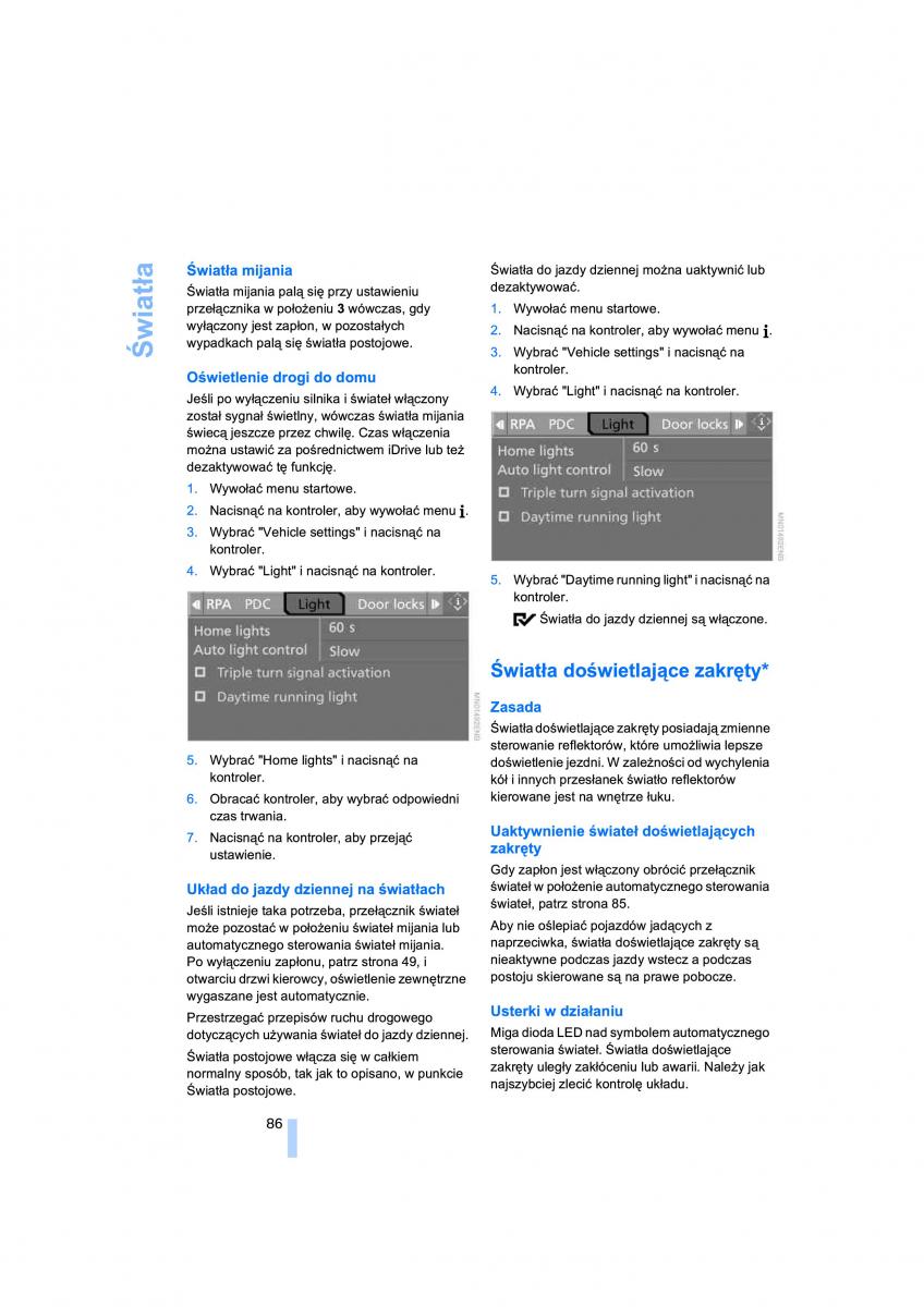 BMW 3 E90 owners manual / page 88