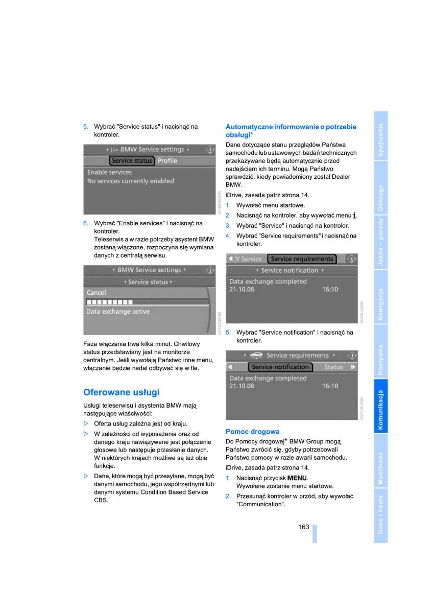 BMW 3 E90 owners manual / page 165