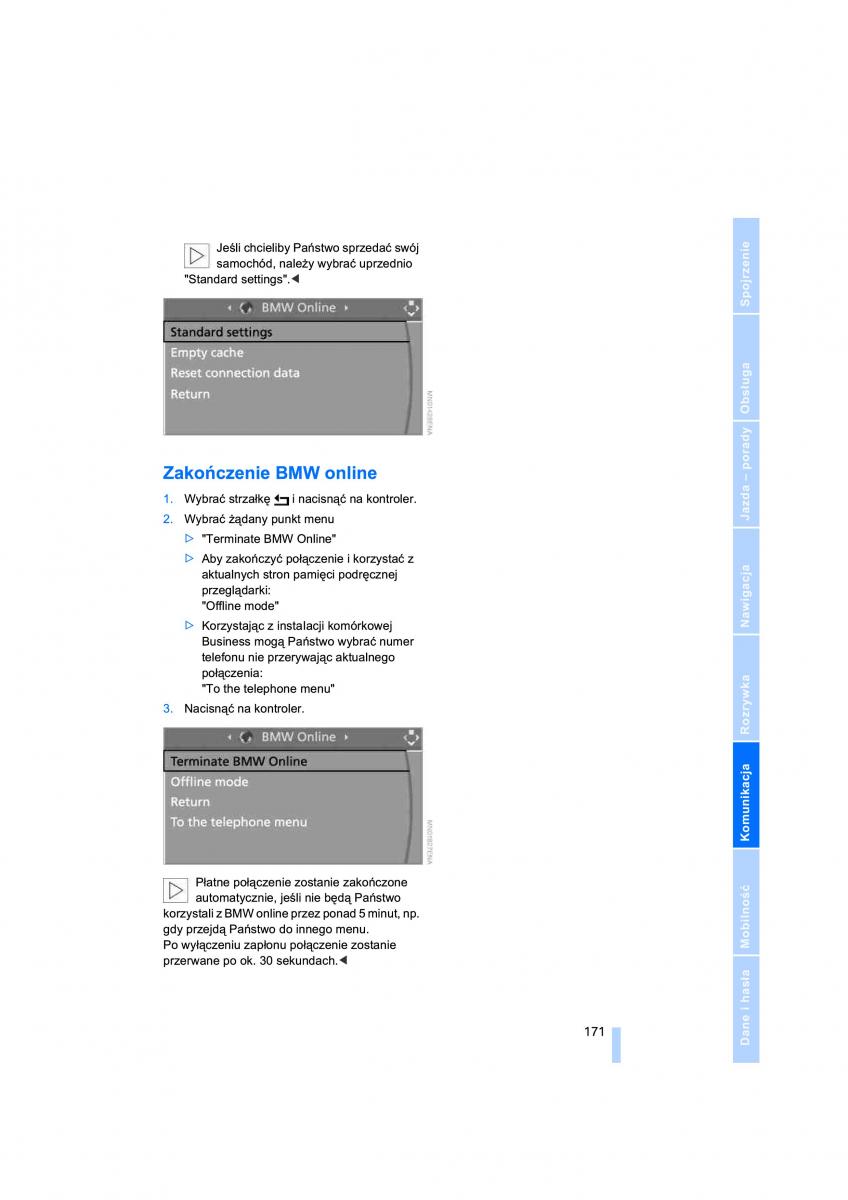 BMW 3 E90 owners manual / page 173